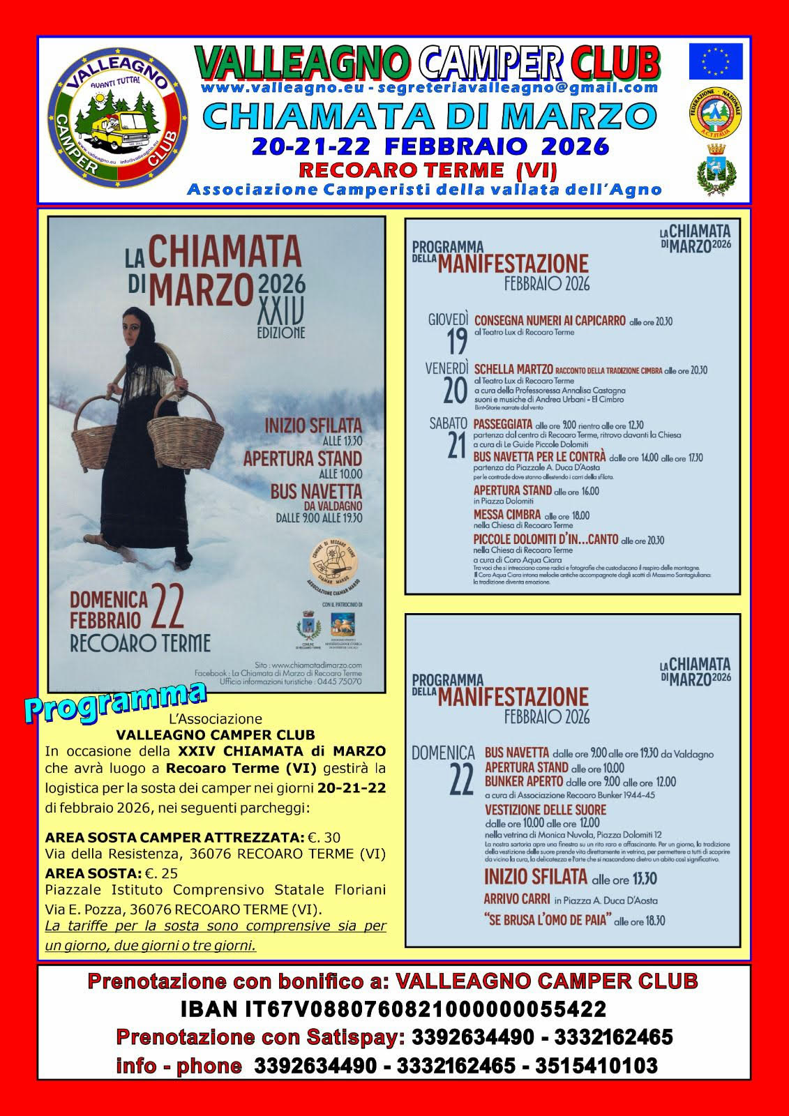 campere chiamata di marzo 2026
